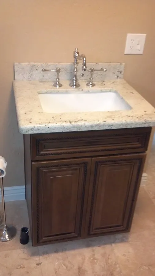 Finished bathroom vanity for Gas Leak Detection in Cape Coral